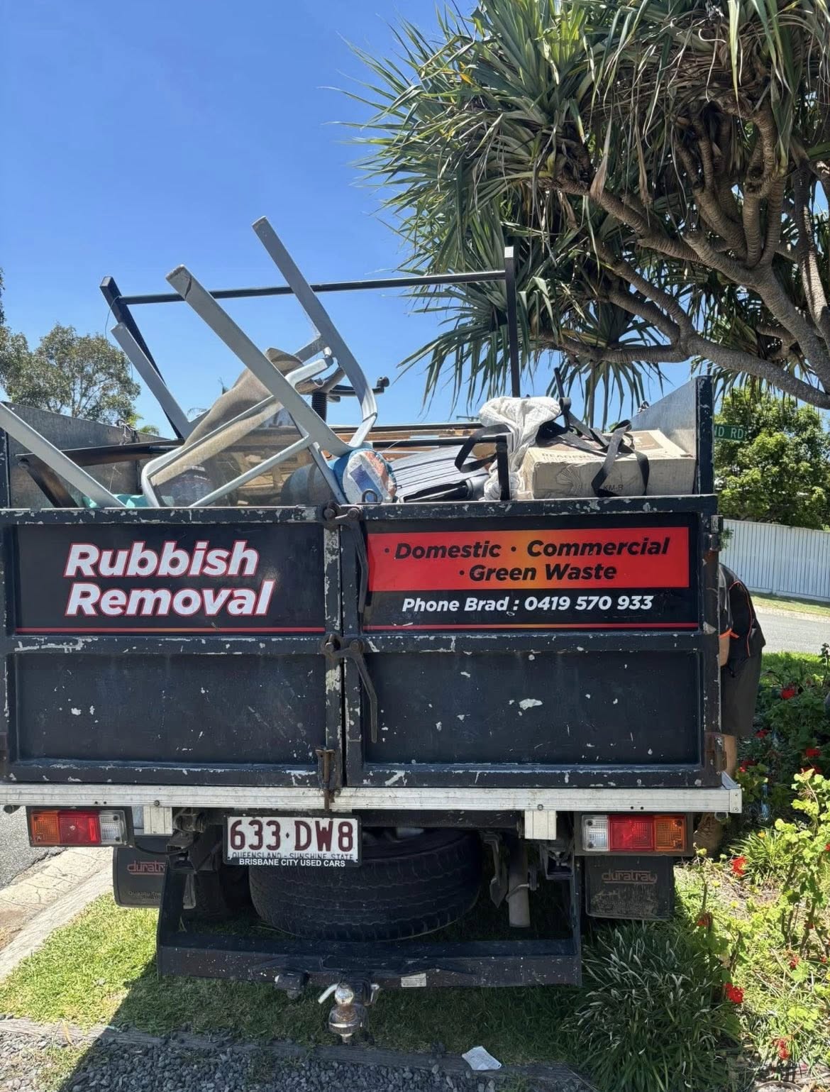 Rubbish removal in action